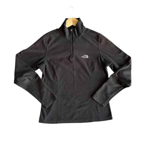 The North Face TKA 100 Glacier Fleece Women’s Small Black Quarter Zip Winter - Picture 1 of 6